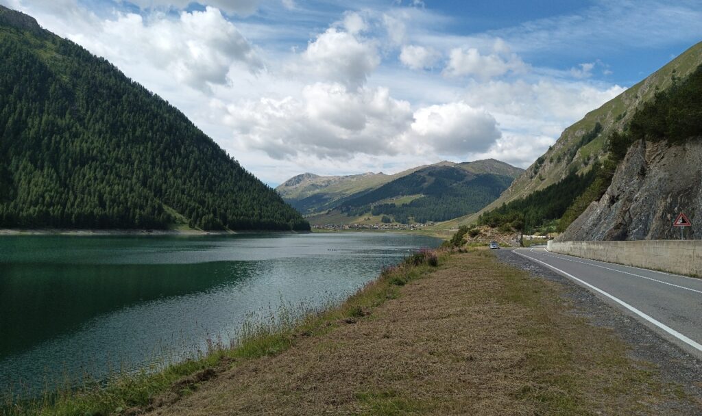 At the Livigno reservoir