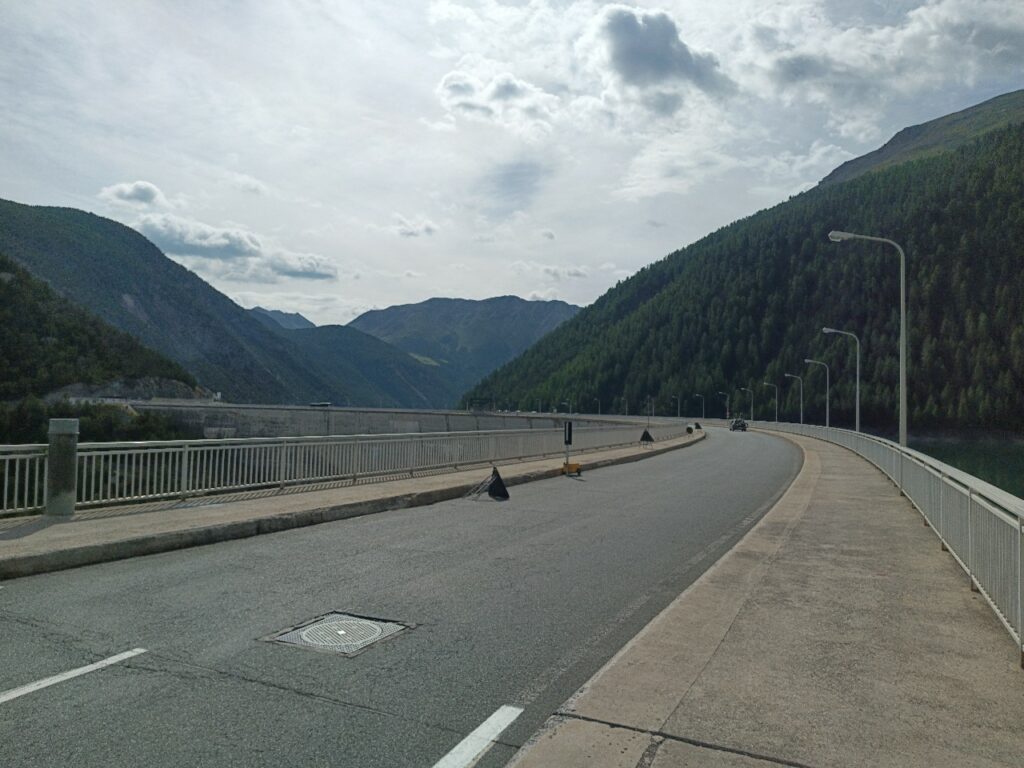 At the Livigno reservoir