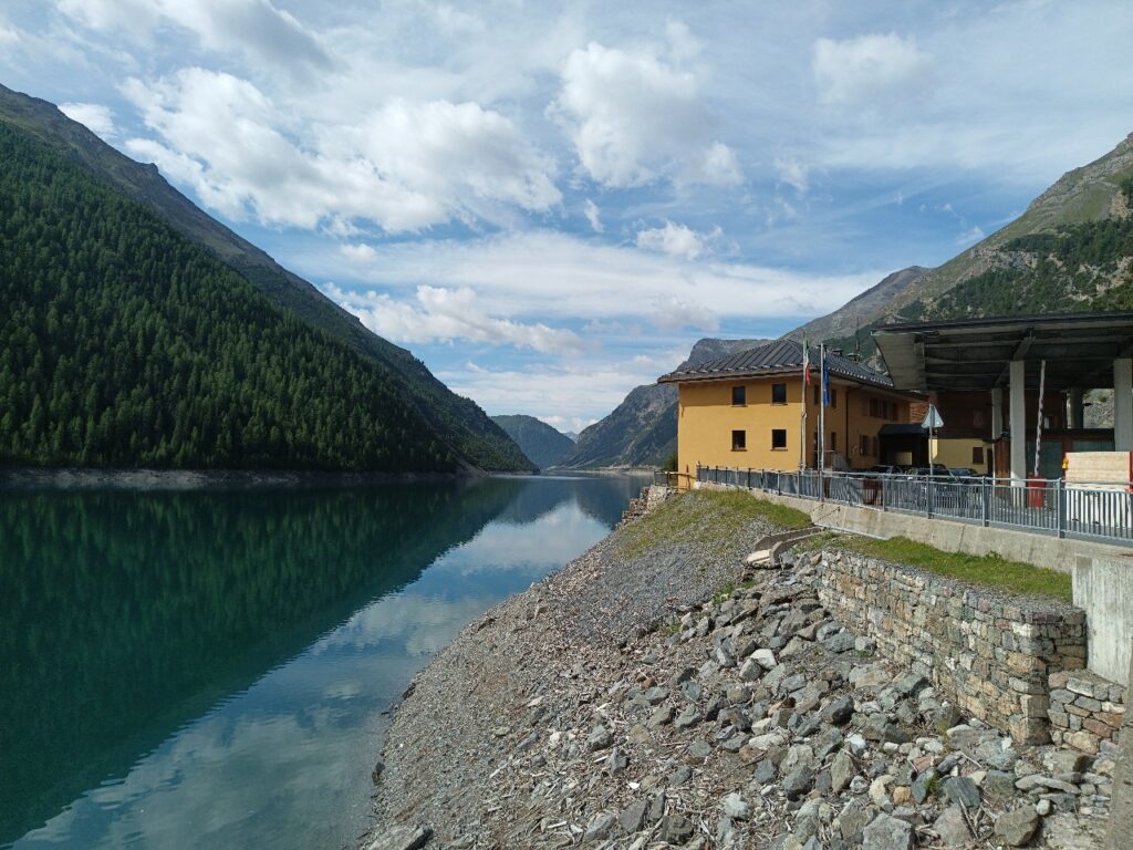 At the Livigno reservoir