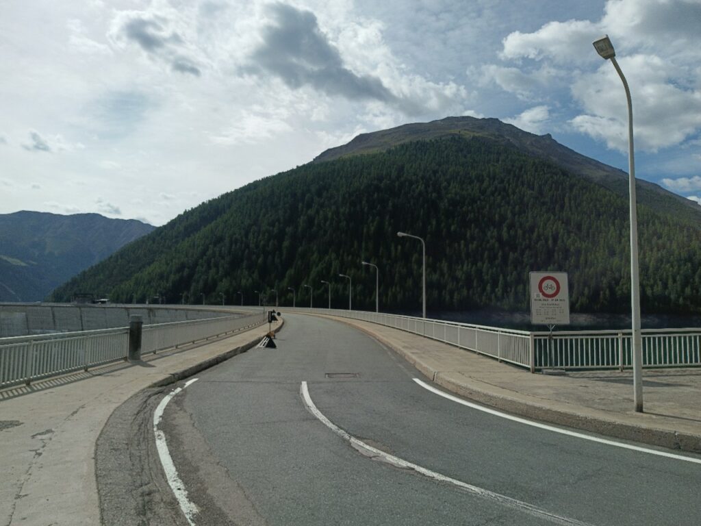 At the Livigno reservoir