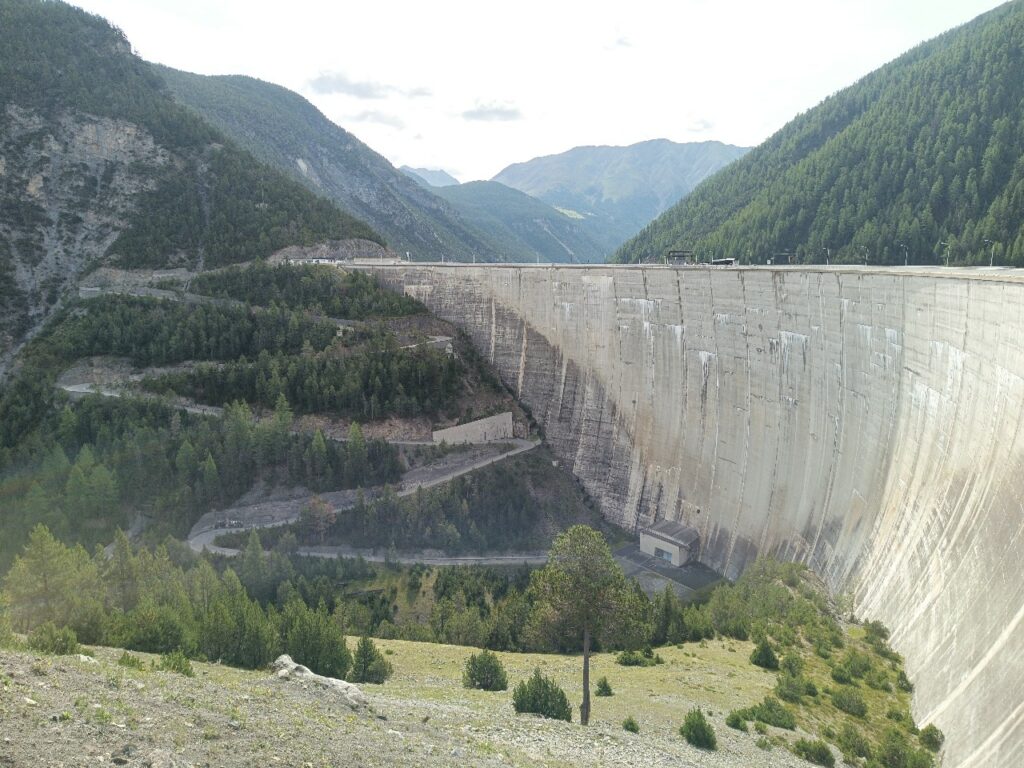 At the Livigno reservoir