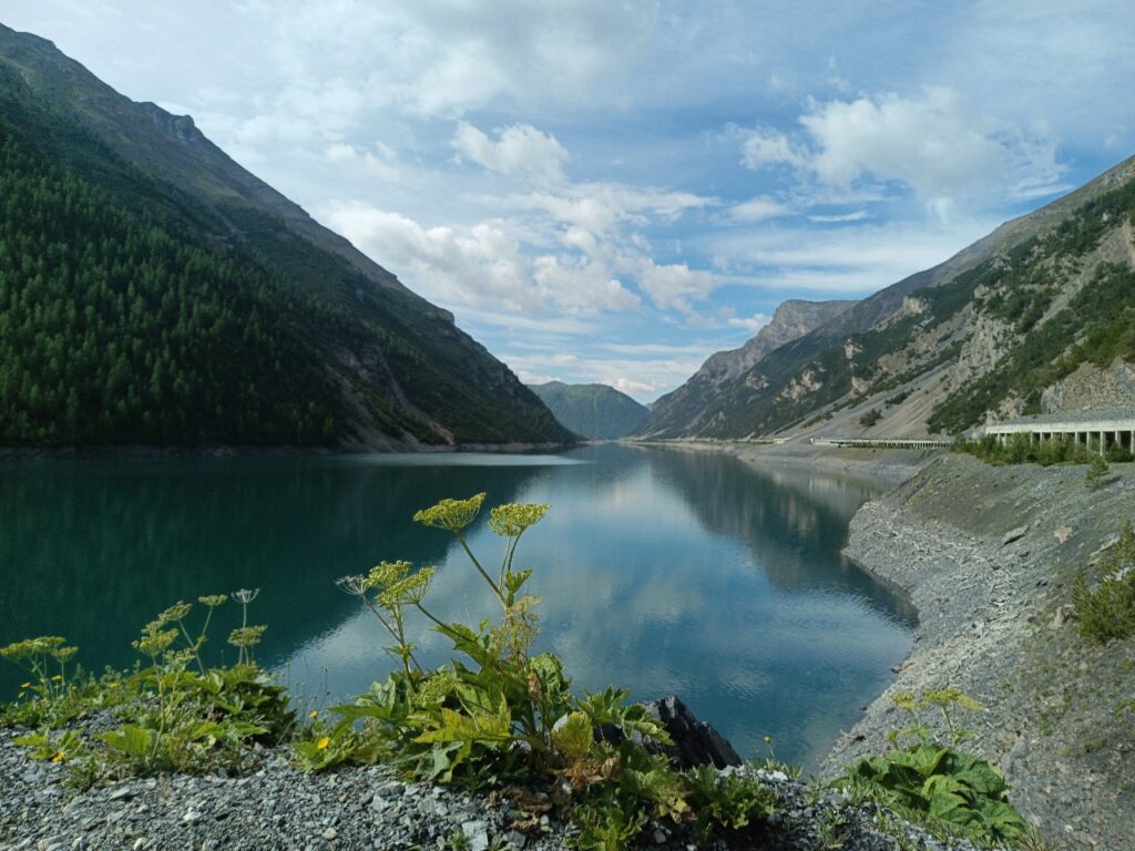 At the Livigno reservoir