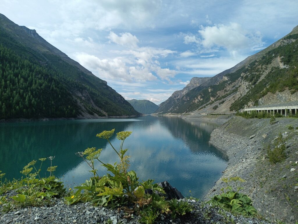 At the Livigno reservoir