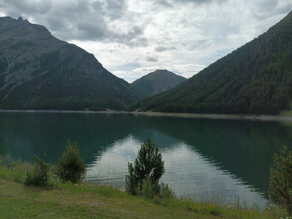 At the Livigno reservoir