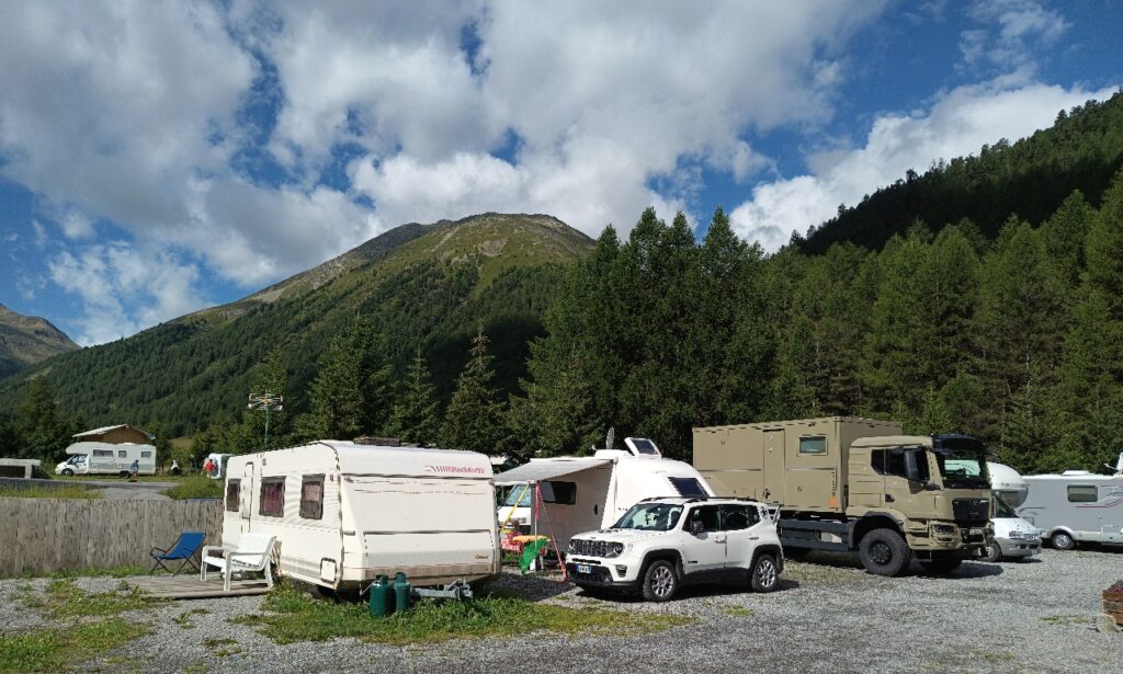 At the Campeggio Livigno campsite